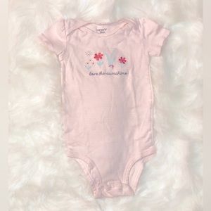 Carter’s Light Pink Stripe “Love the Sunshine” Bodysuit | Size: 24M